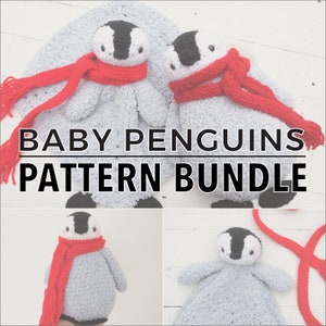 PAQUETE DE PATRONES: Patrones de crochet de pingüinos bebés