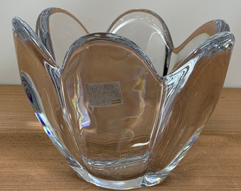 Vintage Mikasa Flower Crystal Vase