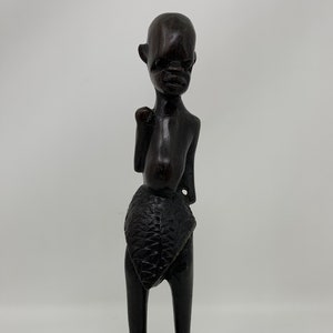 Vintage African Ironwood Sculpture of a Boy