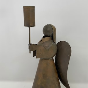 Vintage Brass Angel Candle Holder
