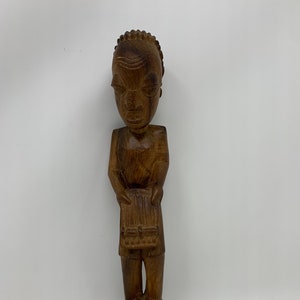 Vintage African Ironwood Sculpture of a Boy