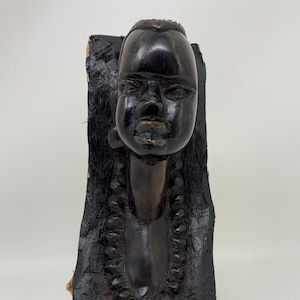 Vintage African Ironwood Sculpture of a Woman