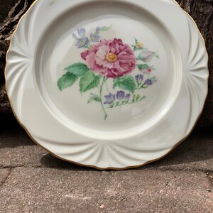 Vintage Lenox Decorative Plate Collection Dark Pink Rose