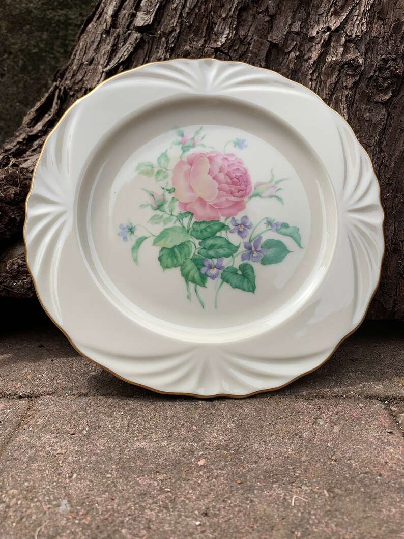 Vintage Lenox Decorative Plate Collection Pink Rose
