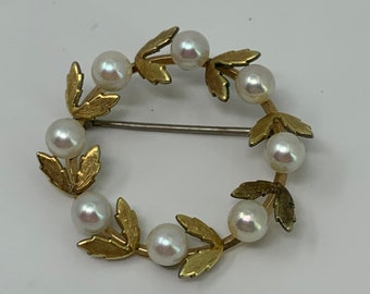 Broche Vintage de Perlas y Oro