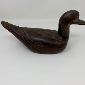 Vintage Ironwood Sculpture of a Duck