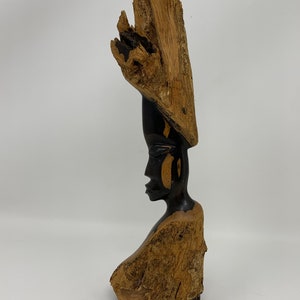 Vintage African Ironwood Sculpture of a Woman