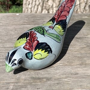 Vintage handgeschilderde keramische vogel