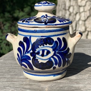 Vintage Hand Painted Honey Pot