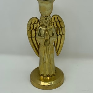 Vintage Brass Angel Candle Holder