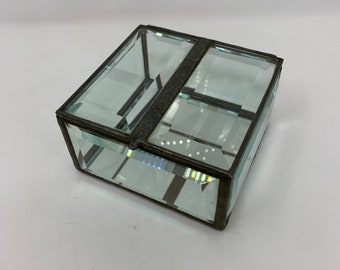Vintage Glass Jewelry Box