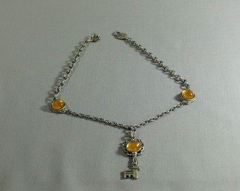 Necklace - Topaz Colored Stones - Key - FS-092