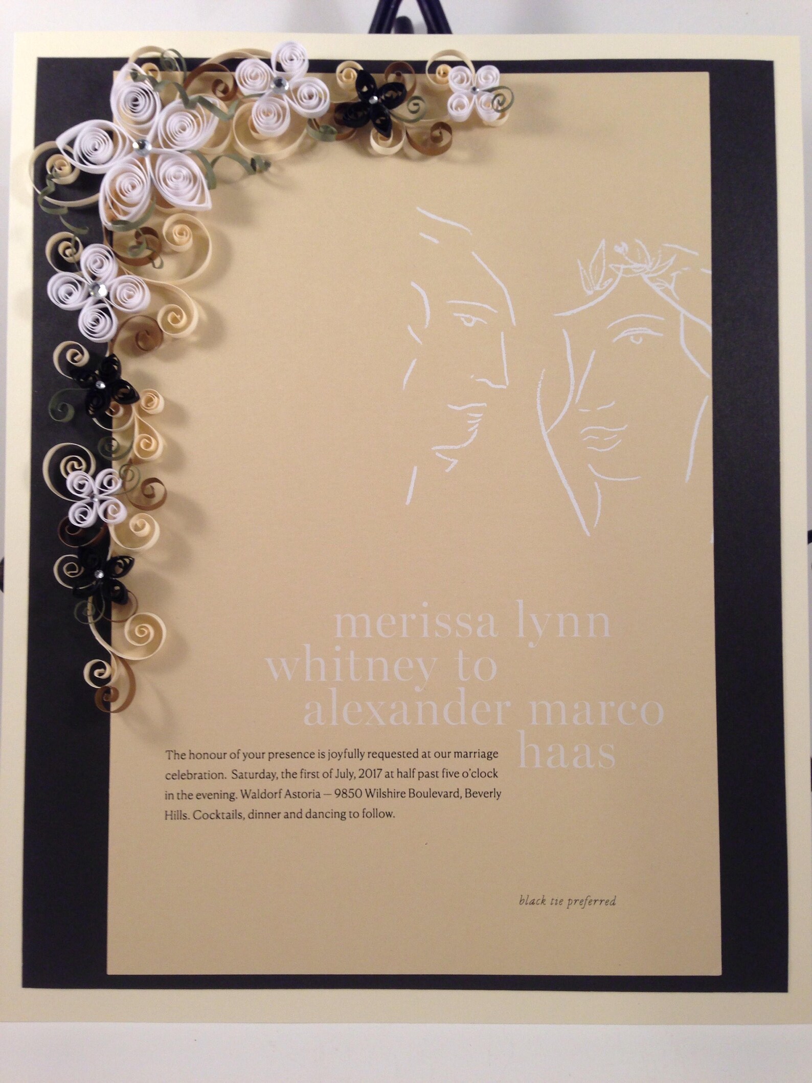 Paper quilling Wedding Invitation Keepsake Quilling Framed Etsy