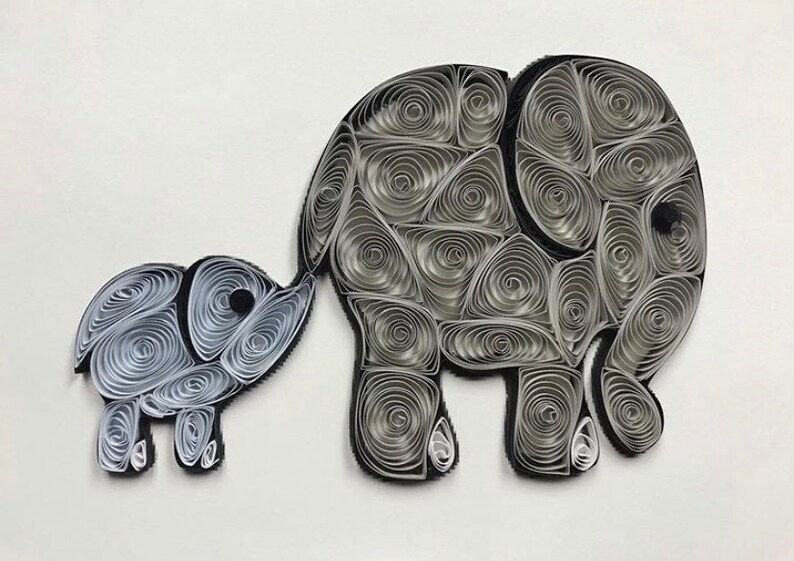 pics Elephant Quilling Paper Art paper quilling elephant with baby frames art