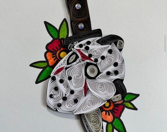 Jason Friday the 13th, Halloween, Quilled Art