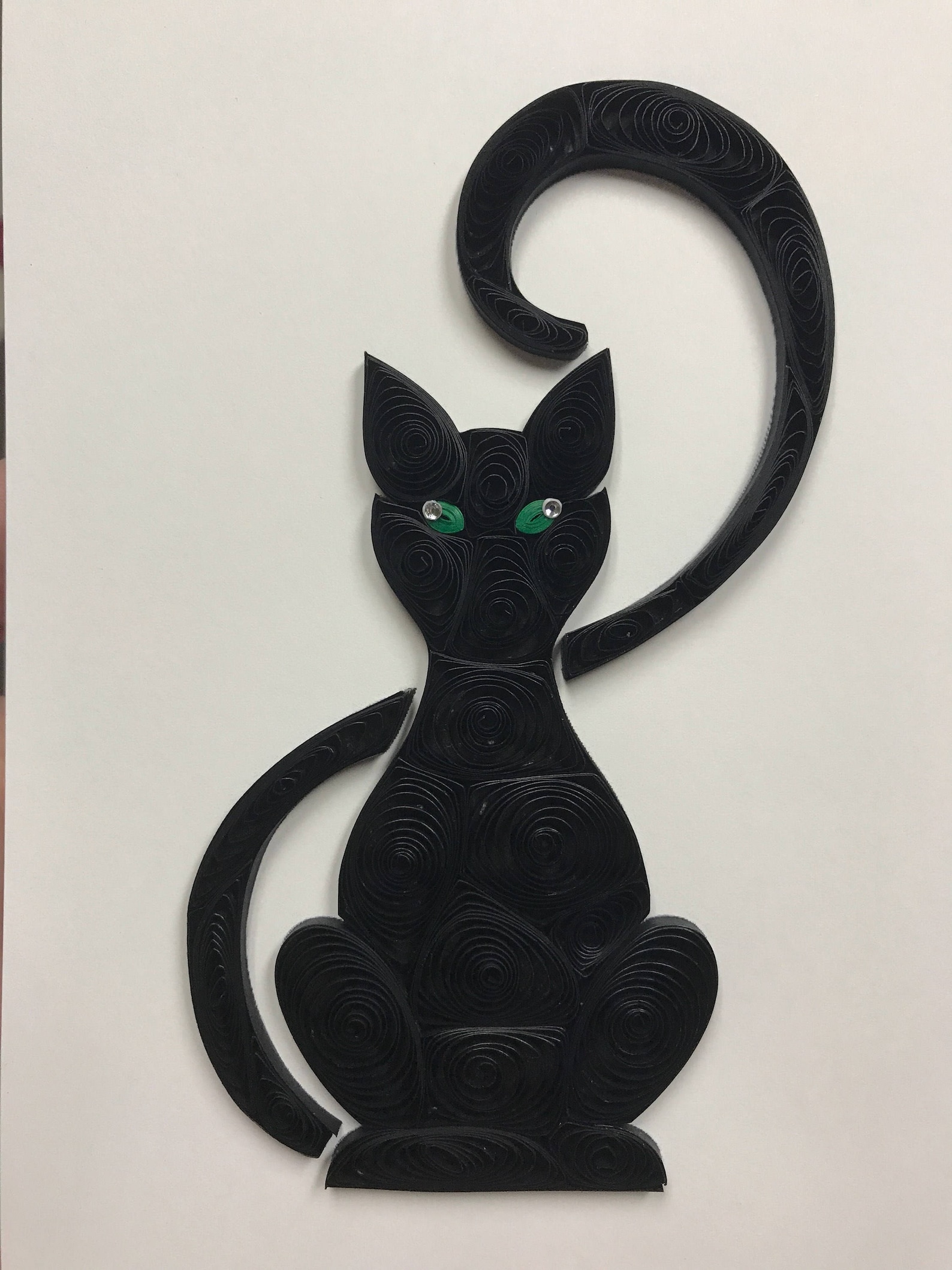 Quilling Black Cat Quilled Art Etsy