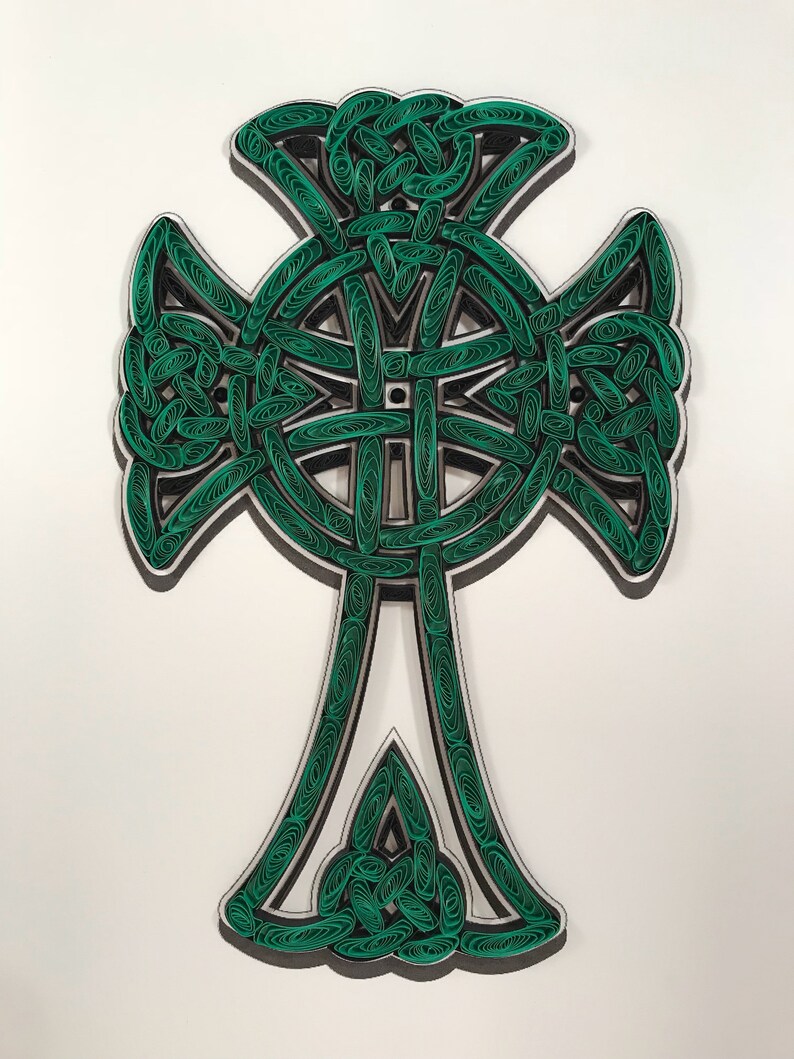 Paper Quilling Celtic Cross and Irish Blessing Framed Art Etsy