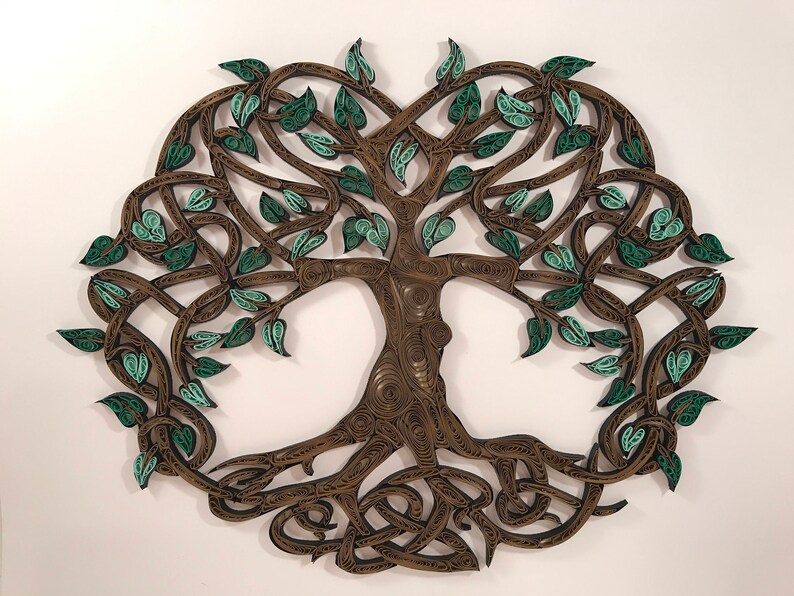 Celtic Tree Of Life quilled art Framed art 11x14 image 9