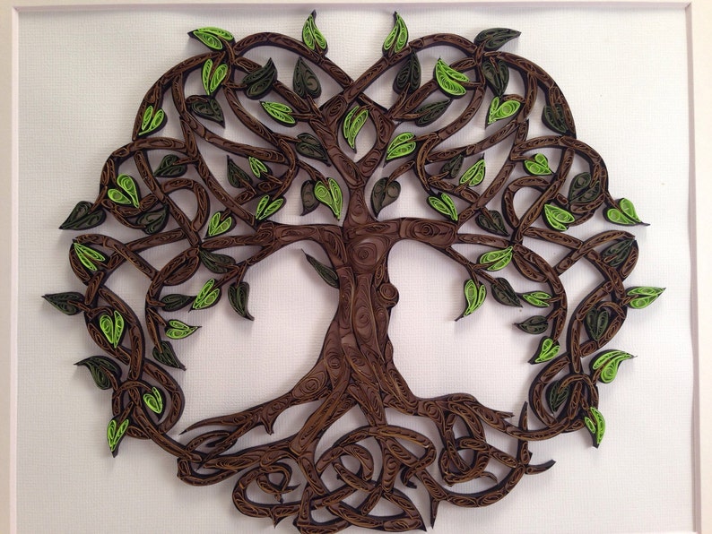 Celtic Tree Of Life quilled art Framed art 11x14 image 3