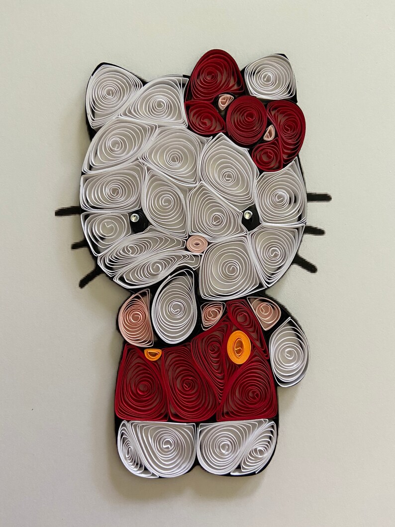 Quilled art Hello Kitty Framed 5x7 Etsy