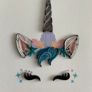 Paper quilling: Unicorn framed art
