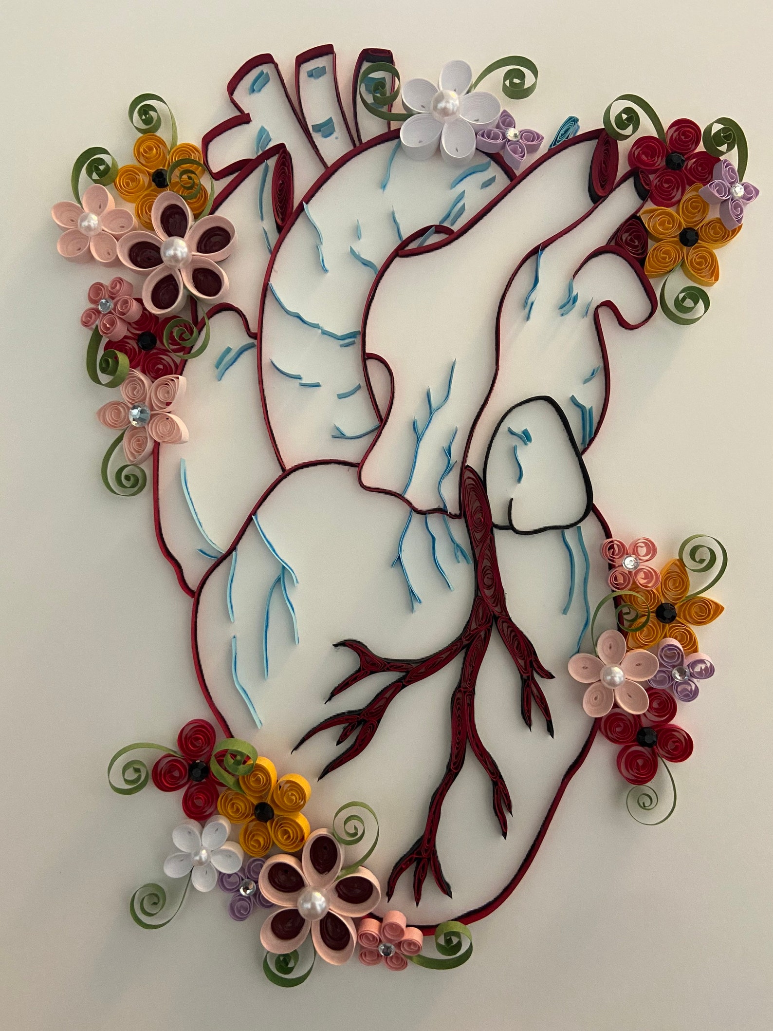 Quilled Art Human Heart 11x14 Etsy