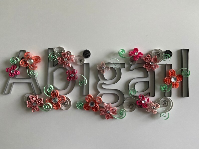 Paper Quilling Quilling Custom Name Baby Name Framed Art Etsy