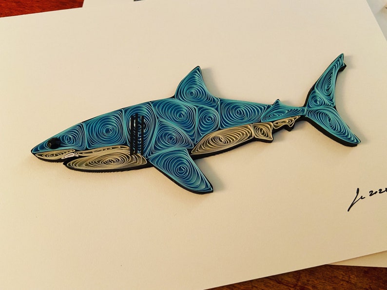 Quilled Art Quilling Shark Etsy