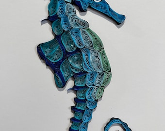 Seahorse, Framed Art, Quilled Art