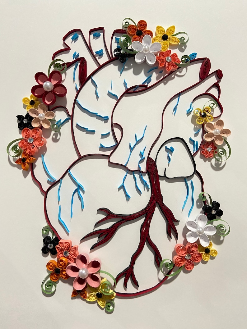 Quilled Art Human Heart 11x14 Etsy