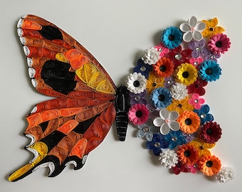 Quilled Butterfly Flowers