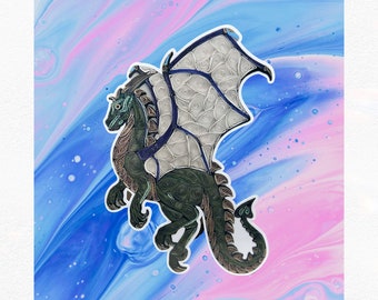 Vinyl Sticker, Dragon, JGA Art