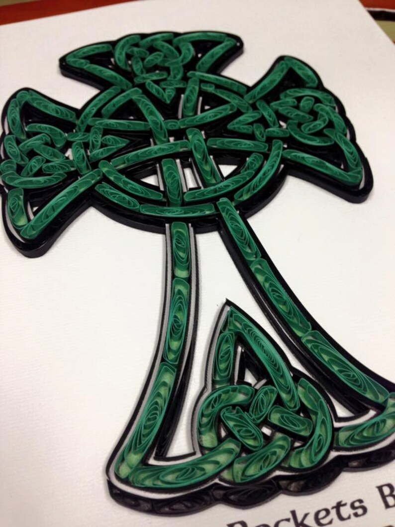 Paper Quilling Celtic Cross and Irish Blessing Framed Art Etsy