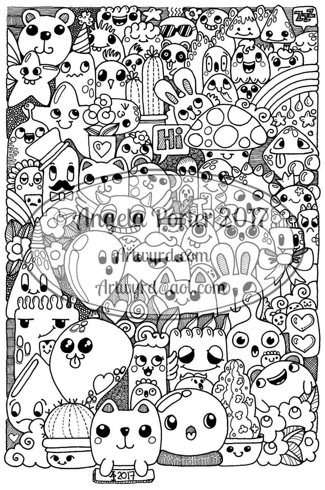 Angela Porter's Doodleworlds Colouring Book (Instant Download) - Etsy