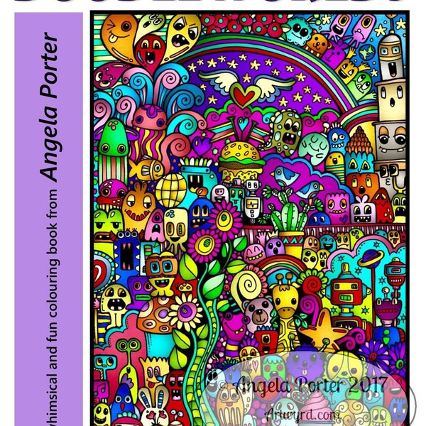 Angela Porter's Doodleworlds Colouring Book