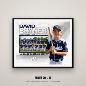 Photoshop-Vorlage „Memory Mate“ mit Ebenen | Blueprint-PSD-Datei für Sportmannschaftsfotos (Digitaler Download) Bild 3
