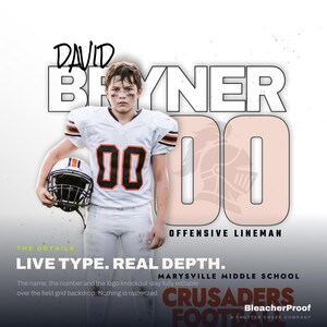 Football Player Poster Template | Sports Photographer PSD (16x20, 300 DPI) image 5