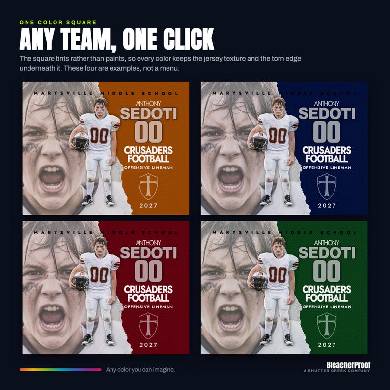 Plantilla fotográfica de jugador de fútbol / Estilo papel rasgado PSD (20x16, 300 DPI) imagen 2
