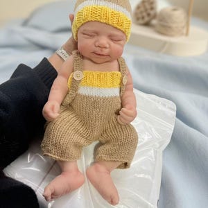 Muñeca bebé recién nacido durmiendo – Muñeca realista de silicona de cuerpo completo de 48 cm (19 pulgadas) con peso, ideal para coleccionistas.