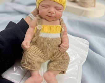 Neugeborene Babypuppe - Gewichtete 19-Zoll-Realistische Ganzkörper-Silikonpuppe für Sammler.