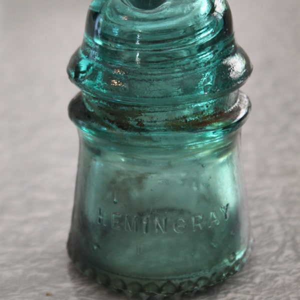 Vintage Hemingray Glass Company Telegraph Telephone Line Glass Insulator, Patented MAY 2 1893, Made In USA