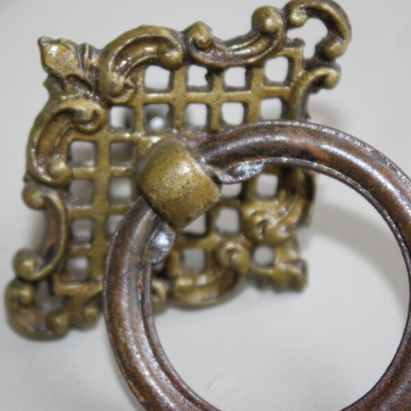 Vintage Victorian Styled Brass Metal Drawer Pull