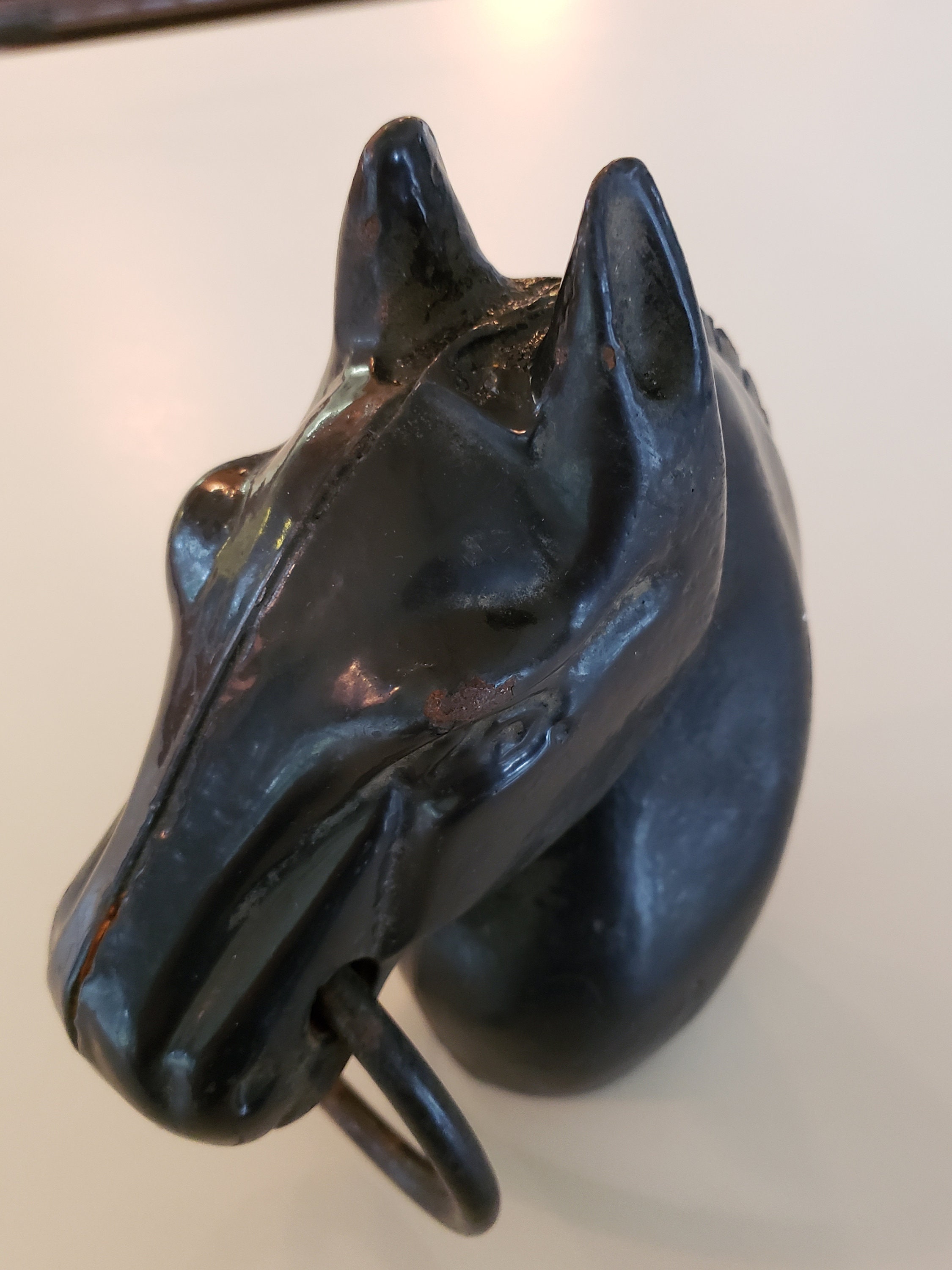 Antique Cast Iron Horse Head Hitching Post Topper with Tie Etsy