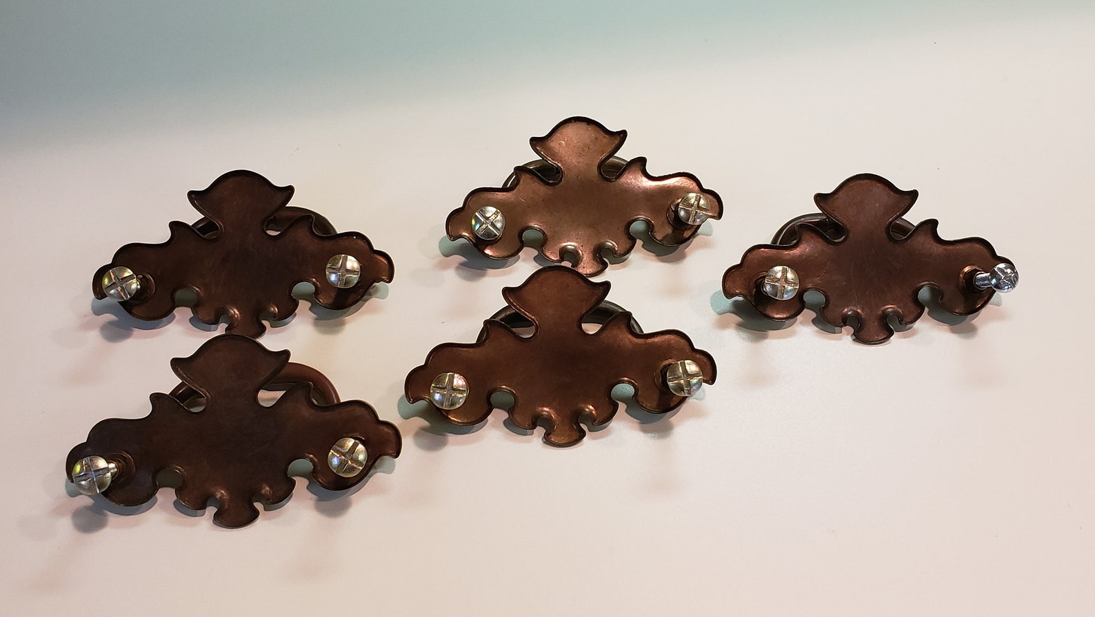 Beautifully Vintage Classic Brass Drawer Pulls Etsy