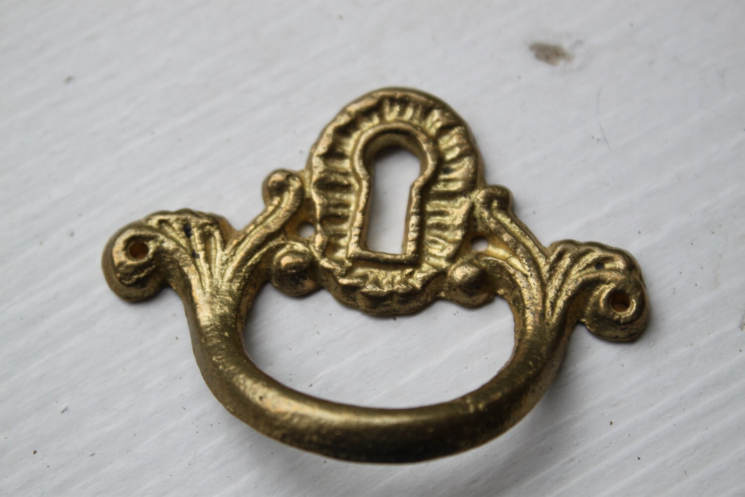 Vintage Key Hole Brass Drawer Pulls Etsy