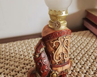 Vintage Cowboy Boot Öllampe