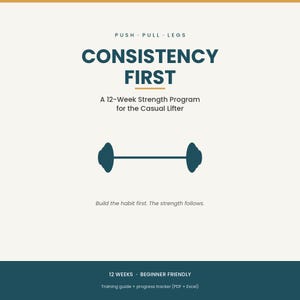12-Week Strength Program | Push Pull Legs Workout Plan (PDF + Excel)