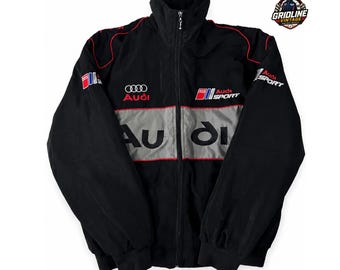 Vintage bestickte Audi Motorsport Rennjacke