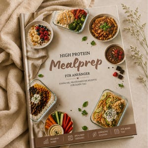 High Protein Meal Prep Cookbook | 26 High Protein Recipes | PDF Download | Macros | Digital Cookbook | For Beginners