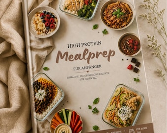 Libro de recetas para preparar comidas ricas en proteínas | 26 recetas ricas en proteínas | Descarga en PDF | Macronutrientes | Libro de cocina digital | Para principiantes